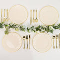 Efavormart 10-Pack 10" Ivory Vintage Plastic Dinner Plates by efavormart