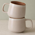 Ava Nord Large Stoneware Ceramic Coffee Mugs Set of 2 | 20 oz | Rose Sand | by AvaNord