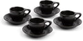 ANGELENO Coffee Espresso Cups Set of 4, 2.7oz Porcelain Ceramic Demitasse Cups by Angeleno
