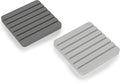 Water Absorbent Diatomite Set of 2 Coaster Coasters Rectangle Grooved Design by SweetElegance