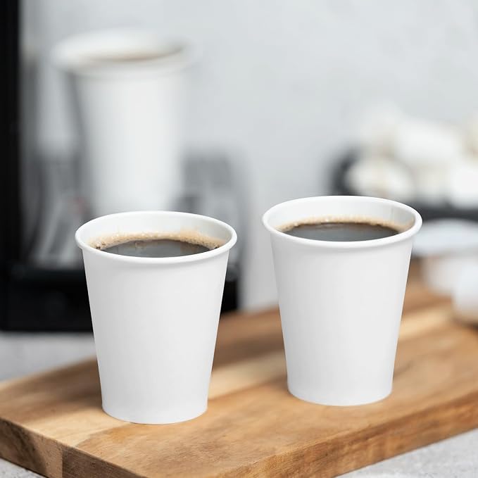 Karat 6 oz Paper Coffee Cup White Small Disposable Cup - Image 3