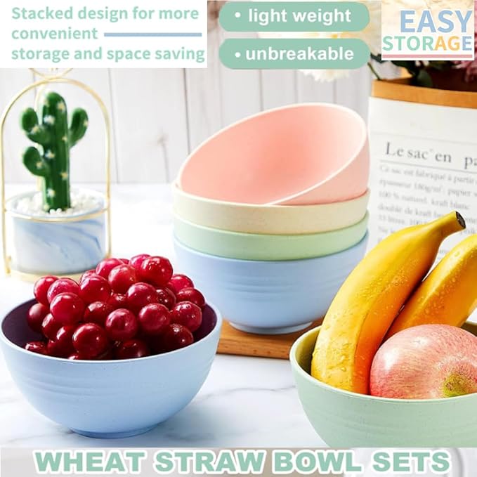 LRUUIDDE Unbreakable Cereal Bowls 24 oz - Image 2