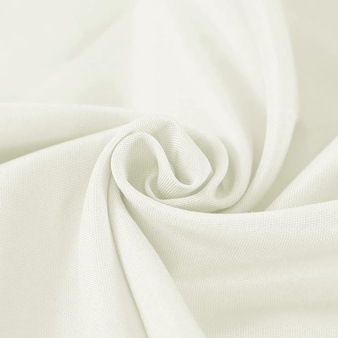 Fokitut 2 Pack Waterproof Round Tablecloth, 70 Inch, Stain Resistant and Wrinkle Polyester Table Cloth, Fabric Table Cover for Kitchen Dining, Wedding, Party, Holiday Dinner-Ivory
