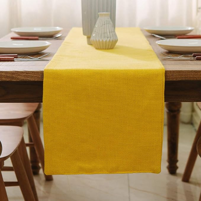 2 Piece Fabric in 1 Dining Table Runner 12 x 72 inches Christmas Living Room by NATUS+WEAVER
