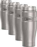 THERMOS Stainless King Travel Tumbler, 16 Ounce, Vacuum-Insulated | Matte Steel by Thermos