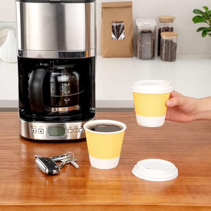 Restaurantware 8 Ounce Double Wall Disposable Coffee Cups, 500 Insulated Light - Image 10