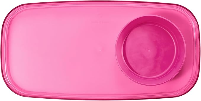 madesmart dipware Small Serving Plate, Stackable & Removable Dip Bowl for Salsa, Queso, Salad, Olives, Dishwasher & Microwave Safe, Multipurpose Plate & Bowl, Pink