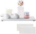 2 PCS Water Absorbent Diatomite Coasters (12.2" x 5.5"), Grooved Design, Water Absorbing Stone Used for Hand Soaps & Plants & toiletries in The Modern Home