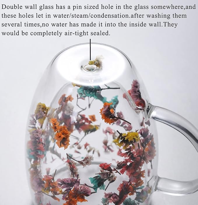 NBHUZEHUA Double Wall Glass Coffee Mugs Clear Cups - Image 9