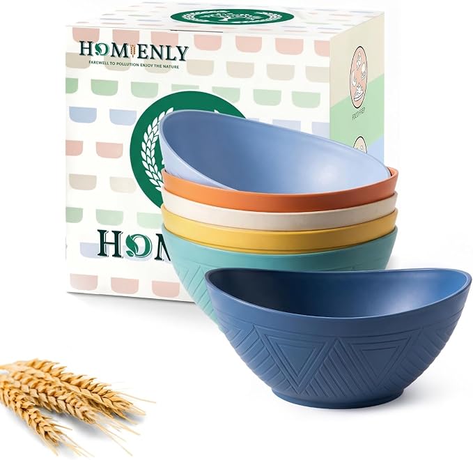 Wheat Straw Bowls 10 OZ Small Serving Bowls Unbreakable Dessert Bowls by HOMIENLY