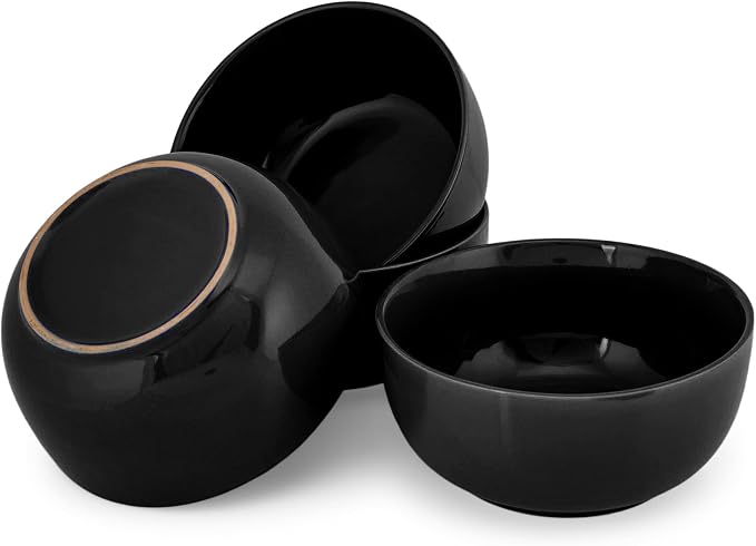 Elanze Designs Bistro Glossy Ceramic 6.5 inch Dinnerware Bowls Set of 4 - Image 5