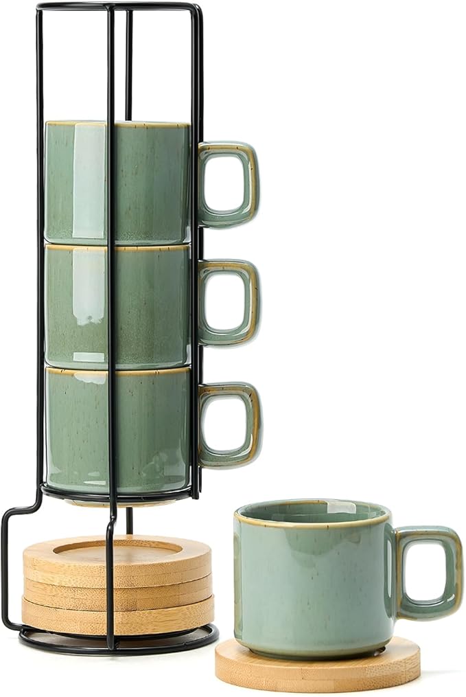 LUKA Porcelain Stackable Espresso Cups by LUKA