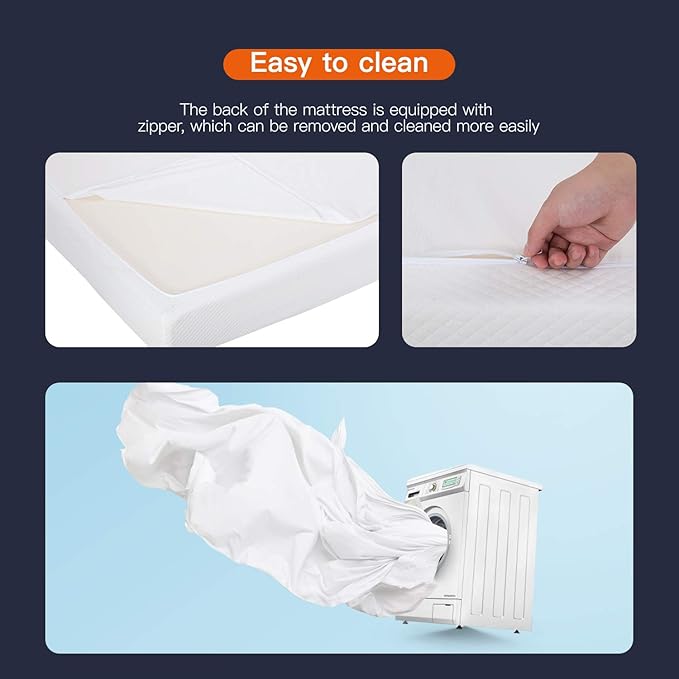 FDW Memory Foam Mattress King Size,8 inch Gel Mattress for Cool Sleep Pressure Relief, Medium Firm Mattresses Fiberglass Free/CertiPUR-US Certified/Bed-in-a-Box/Pressure Relieving