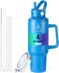 40 oz Tumbler with Handle and Straw or Convert to 40 oz Insulated Water Bottle by SYACOT