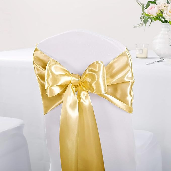 15 Pack Gold Satin Table Runners 12x108 Inches | Silk and Smooth Fabric - Image 3