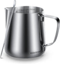Milk Frothing Pitcher, 8.5oz / 250ml Steaming Pitcher Stainless Steel Espresso by Adorever
