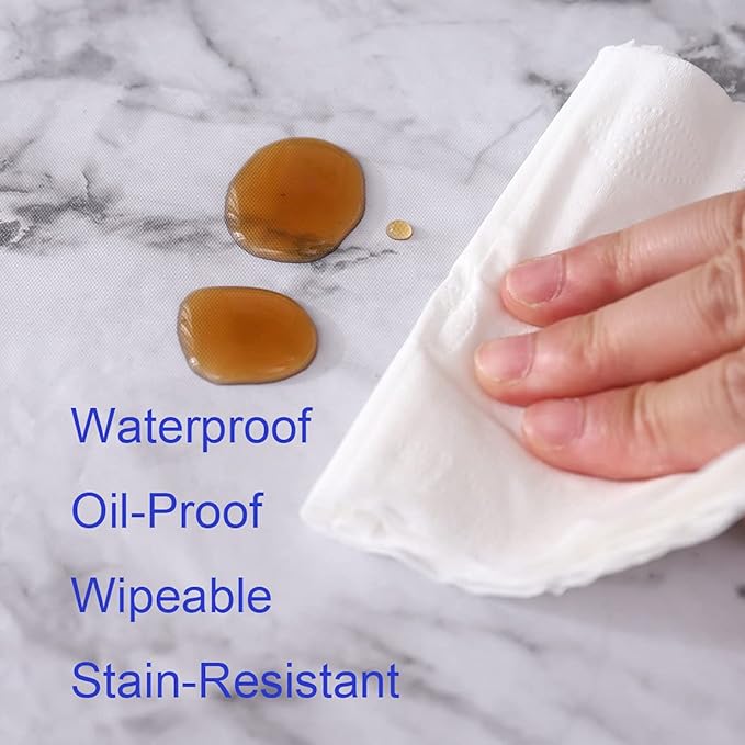 Walrus Round Vinyl Fitted Tablecloth with Flannel Backing Elastic Edge Design Table Cover Waterproof Oil-Proof PVC Table Cloth Stain-Resistant Best for 37"-44" Round