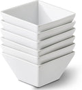 Porcelain Cereal Bowls Set of 6, 13 Oz Square Serving Bowls Set | 4.6in Classic by Unknown