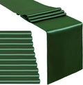 Forest Green Satin Table Runners 10 Pack 12x108 inch Silk Smooth Fabric | by B-COOL