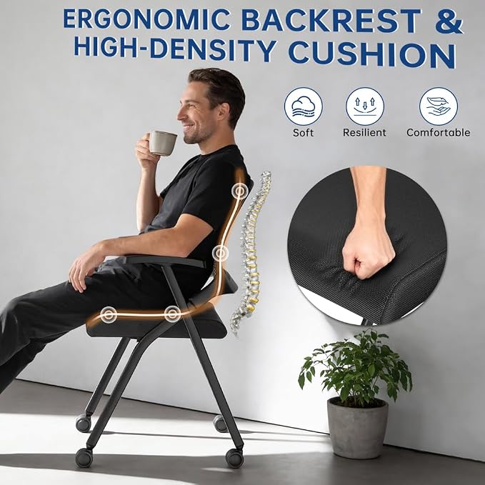 24 Pack Folding Office Chair - Image 5