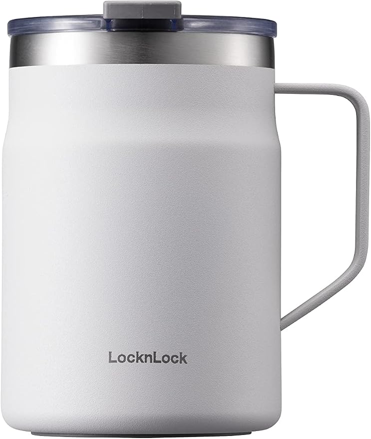 LocknLock Metro Mug, Premium 18/8 Stainless Steel Metal, Double Wall Insulated by LocknLock