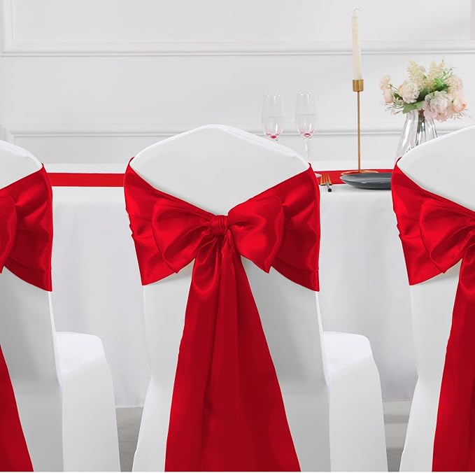 Manyshofu Red Satin Table Runner 12x108 - Image 5