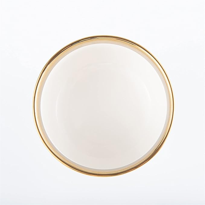 4.3-Inch Porcelain Ceramic Bowls for Kitchen, White Serving Bowls for Soup Pasta Salad Fruit Snack Noodles Ice Cream White Rice Cereal Bowl 11 oz Dinnerware Sets (Set of 4)