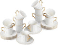 BTaT- Porcelain Espresso Cups Set, 3 oz, 12 Set, Small Coffee Mugs | Elegant by BrewToATea