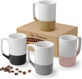 Large Ceramic Coffee Mug Set of 4, 16 oz Tea Cups by Gencywe