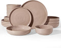 Stoneware Dinnerware Sets with Pasta Bowls, Service by FamiwarePremium