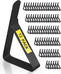72 Pack Tablecloth Clips - Heavy Duty Picnic Table Clips, Stainless Steel Table Cloth Cover Clamps, Ideal for Restaurant Picnics Party, Black