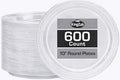 Hanna K. Signature Clear Plastic Plates 10 Inch 600 Count – Heavy Duty by HannaKSignature
