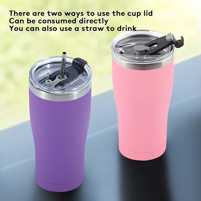 16 Pack Travel Coffee Tumbler 30 oz, Stainless Steel Mug with Lid and Straw, Insulated Cup for Water, Tea, Hot and Cold Drinks (Mixed color)