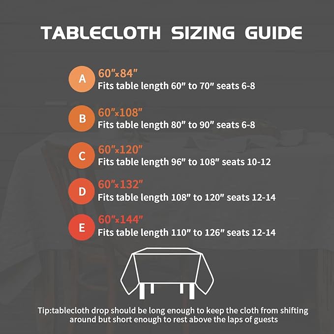 EVERLY Pure Linen Hemstitch Tablecloth,100% Stonewashed French Linen tablecloths for Kitchen Dining Rectangle Tables,60x132Inch Machine Washable Christmas Thanksgiving Organic Tablecloth-White