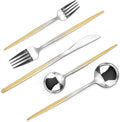 VANVRO Gradient Gold Silverware Set, 20-Piece Stainless Steel Cutlery Set by VANVRO