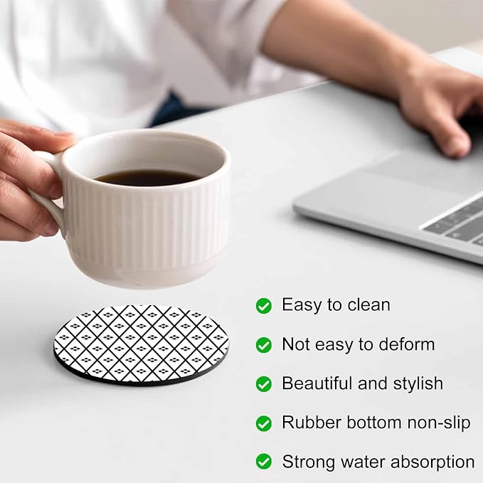 Minimalist Art Coasters Set of 2, Absorbent Coasters - Image 4