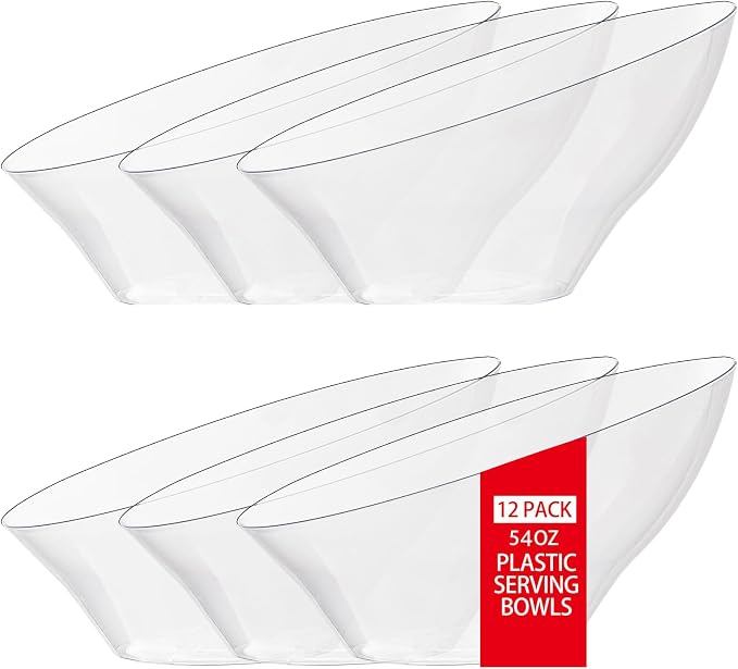 bUCLA 54 OZ Clear Plastic Serving Bowls by BUCLA
