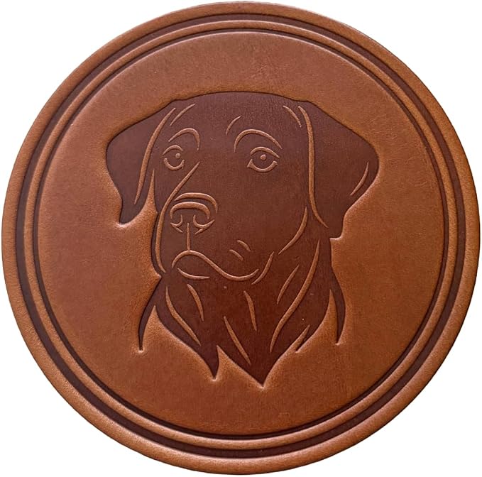 Dog Breed Leather Coasters – Premium Full Grain Table Protectors - Image 7
