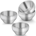 TeamFar Stainless Steel Bowls for Kids, 12oz Baby Toddler Bowls Set of 4 | by TeamFar