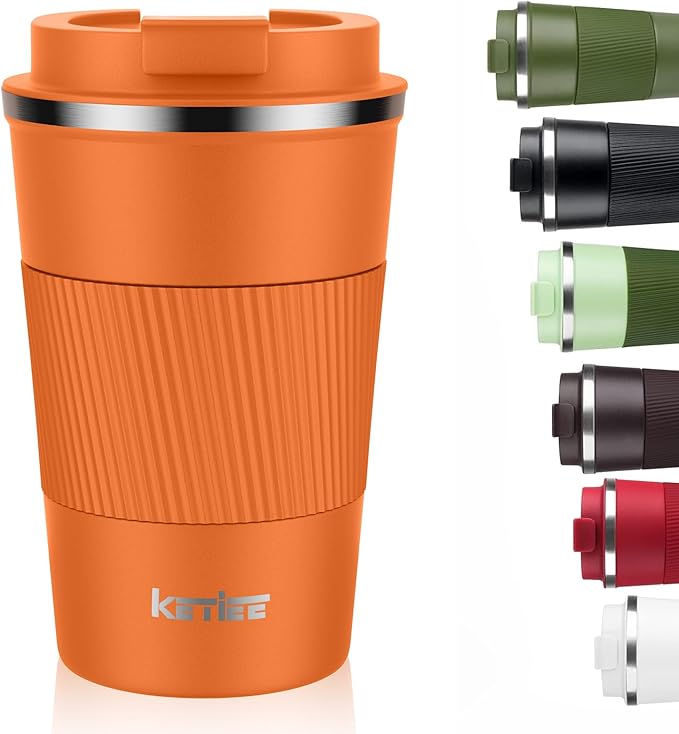 KETIEE 12oz Insulated Travel Mug, Vacuum Stainless Steel Double Walled Reusable by KETIEE