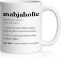 Mahjaholic Funny Mahjong Ceramic Mug Gift 11 Oz | Funny Mahjong Dictionary by Unknown