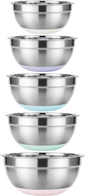 5PCS Stainless Steel Mixing Bowls Set by Unknown