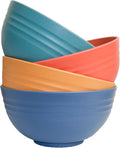 Unbreakable Wheat Straw Cereal Bowls Set of 4, 24 OZ Microwave and Dishwasher by Unknown
