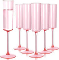 Ciaell 24 Pack Pink Plastic Champagne Flutes by Ciaell