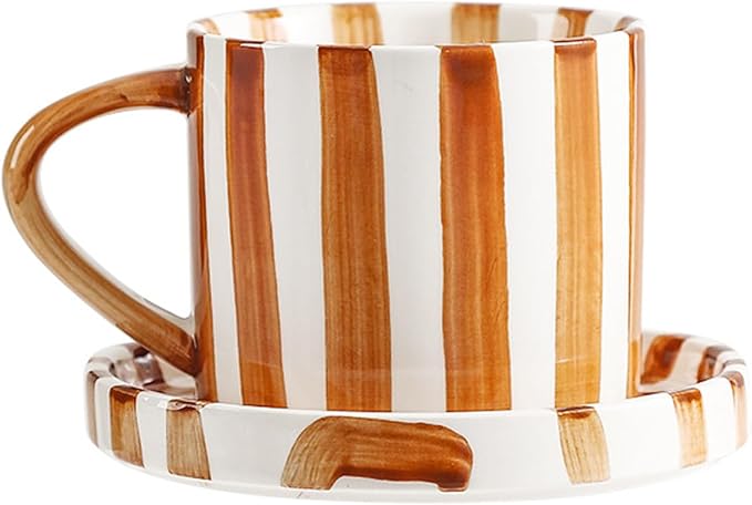 Espresso Cups Ceramic Coffee Mug Series European Striped Dot Coffee Cup And by CACXKEP