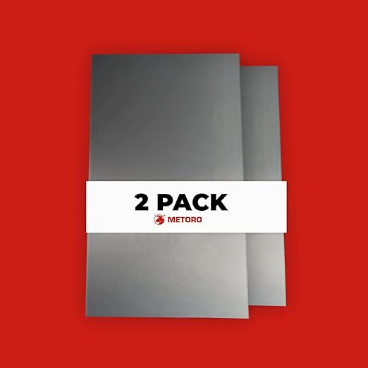 Metoro 16-Gauge 36" x 24" 2 Pack Mild CRS Steel Sheet Metal- Formable, Weldable, Magnetic, Smooth Surface - Industrial-Grade Metal Plate for DIY Projects, Fabrication, and More. (2, .060 X 36 X 24)