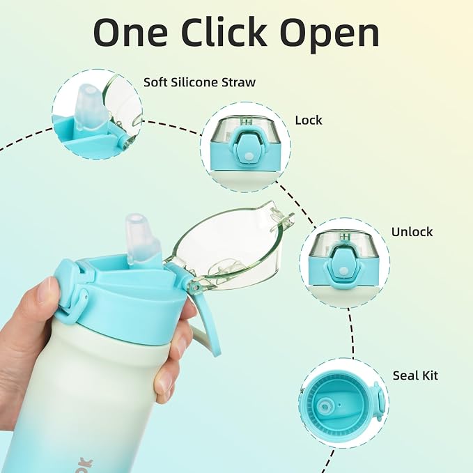 BJPKPK 14 oz Insulated Water Bottle, Stainless Steel Flask | Leak Proof Locking - Image 3