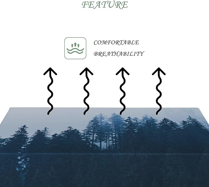 52x70 Inch Nature Rectangular Tablecloth Tall Tree Forest Table Cloth Waterproof Durable Table Cover for Holiday Picnic Outdoor BBQ Decor