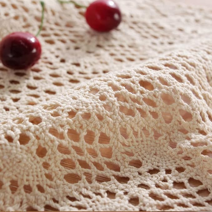 meioro Mesh Woven Table Runners, 12x94 Inch Boho Cotton Table Runner - Image 5