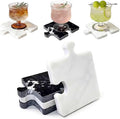 Marble Coasters Set of 4, Marble Modern Insulated Coaster by Unknown